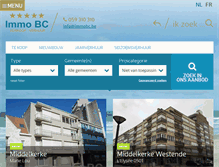 Tablet Screenshot of immobc.be